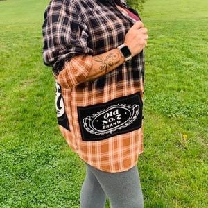 Oversized custom made Jack Daniels Flannel
